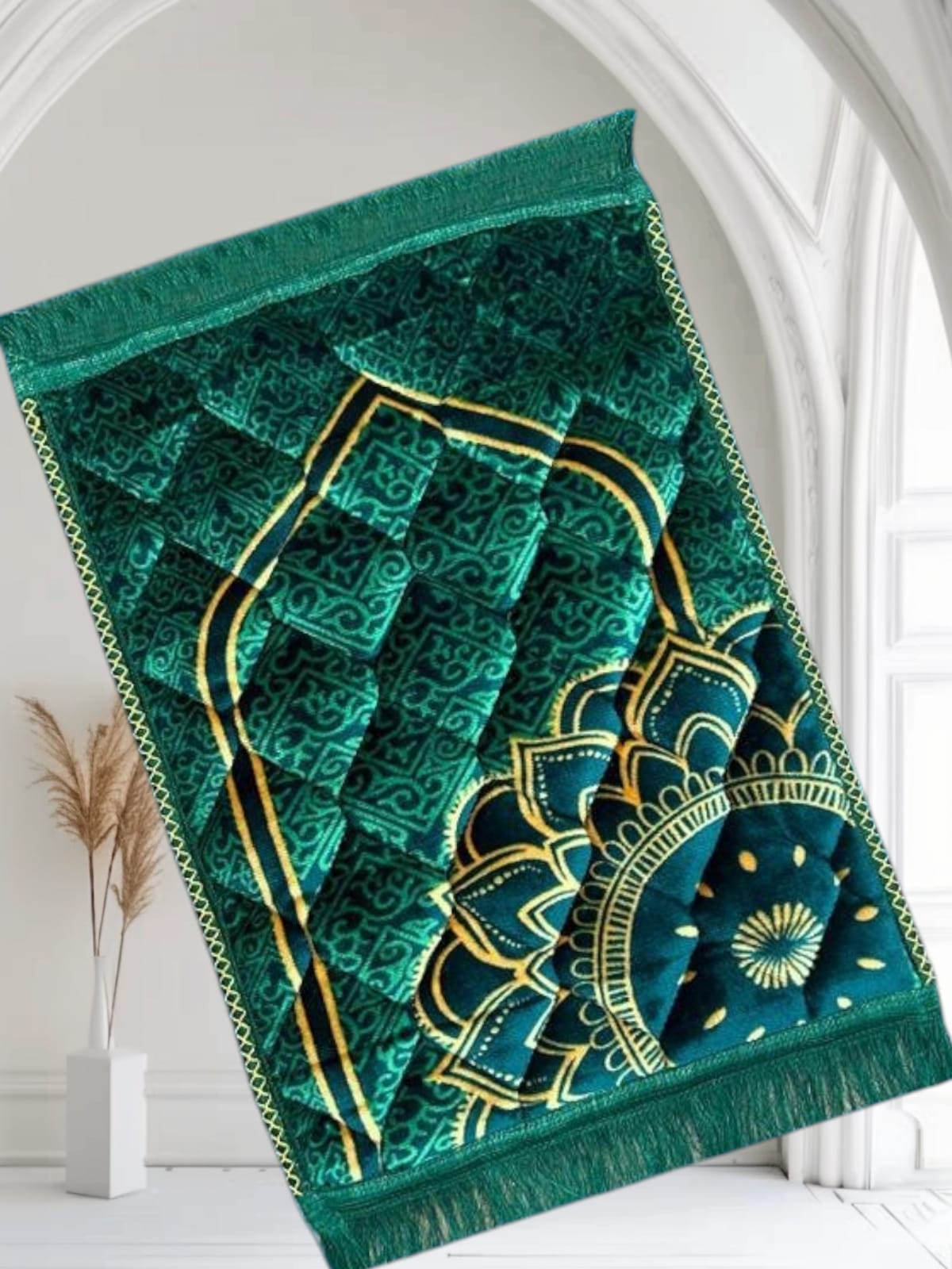 Kids Prayer Matt | Green Single Flower