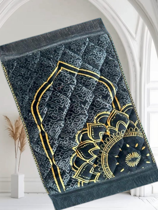 Kids Prayer Matt | Black Single Flower