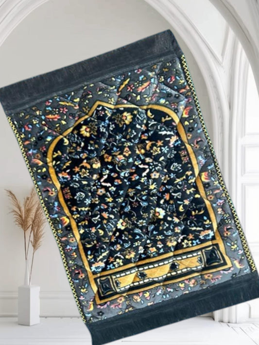 Kids Prayer Matt | Gray Multi Flower