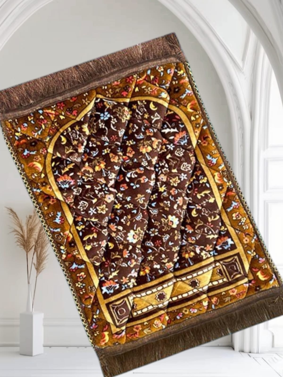 Kids Prayer Matt | Brown Multi Flower